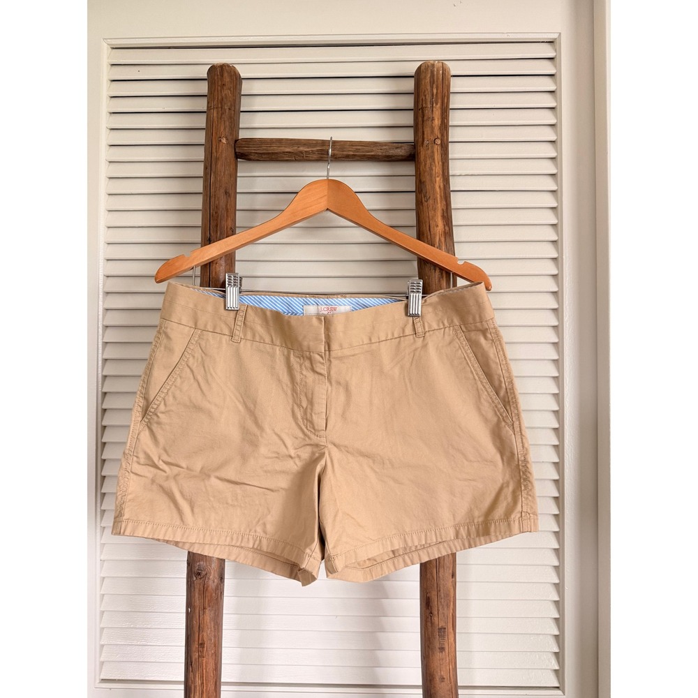 J.Crew Broken-In Chino Shorts Womens Khaki‎ Tan 100% Cotton